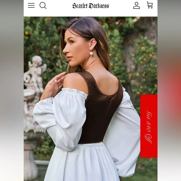 Brown Suede Lace-Up Vest - Picture 8 of 8